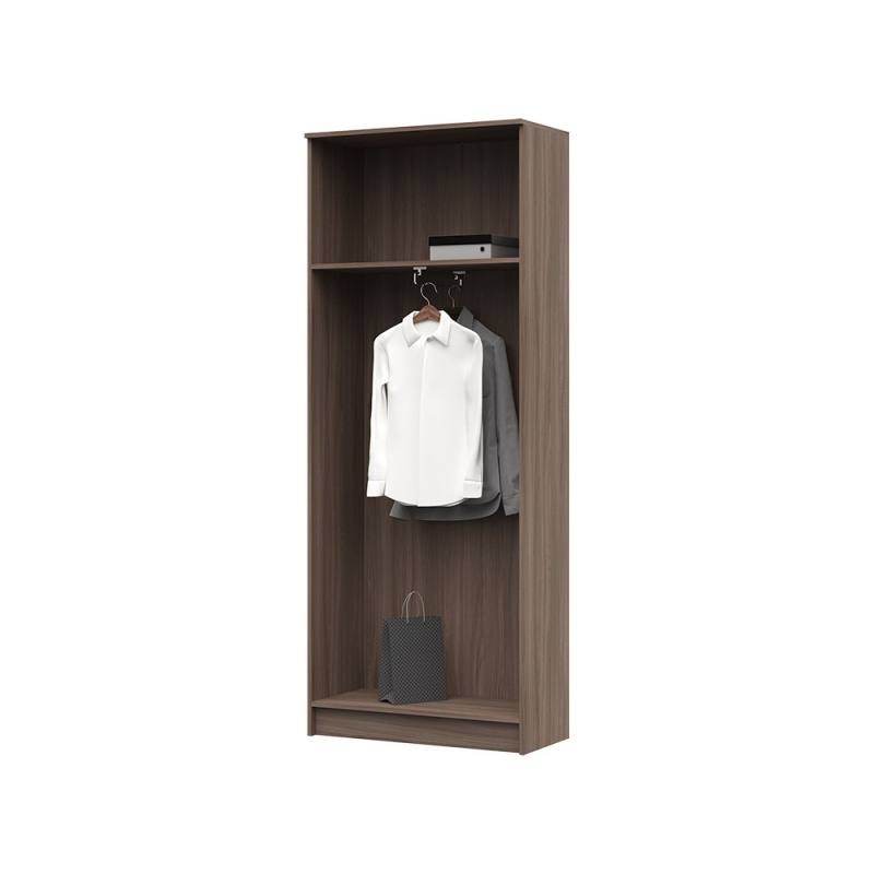 Машенька/Тива ШК 205 Шкаф 800 скалка СТЕНД/ТВД (фасад ШИМО СВЕТЛЫЙ/корпус ШИМО ТЕМНЫЙ (0,8х2,02х0,376))