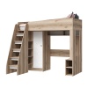 Киви КР-02 Кровать-чердак СТЕНД (Фасад МДФ СУПЕРМАТ БЕЛЫЙ/Корпус ДУБ ДЕЛАНО (1988*1754*1576))