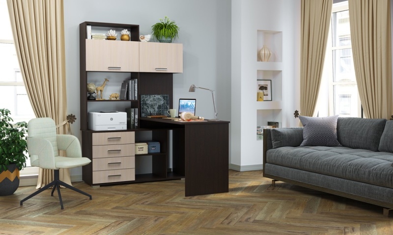 Стол ПКС-11 ПРАВ. ПАМИР (Венге-Белфорт)