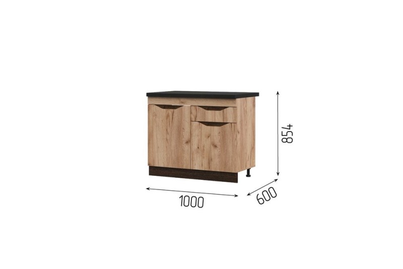 Кухня Паола 2,0 СТЕНД (МДФ ВЕНГЕ(тиковое дерево)/ДУБ КРАФТ ЗОЛОТО)