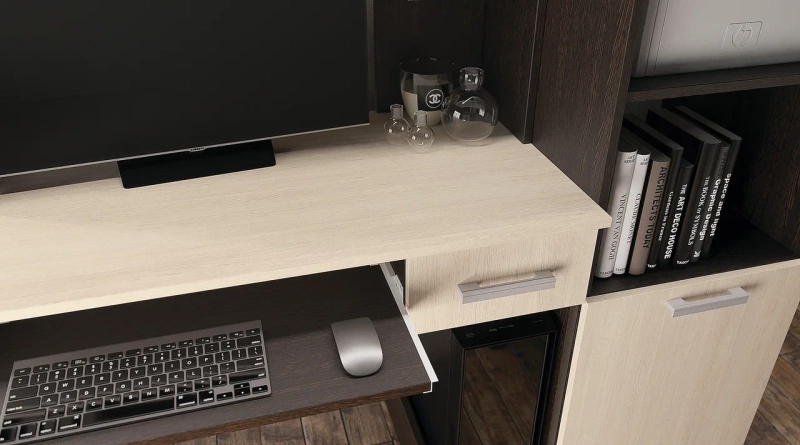 Пенал к столу КС №3 (УПКФ) МИФ (Дуб беленый/Дуб венге)