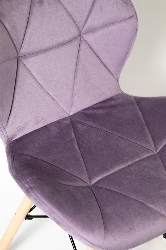 Стул Манжера КНР (бархатный стул, деревянные ножки, металлический каркас 59 фиолетовый)