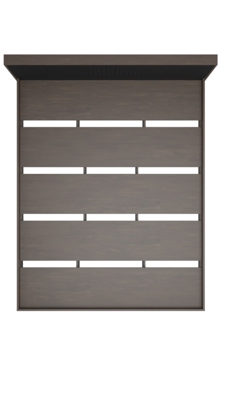 Копенгаген Парящая Кровать 1,6 с настилом (12 СТУЛЬЕВ) (Корпус: ЛДСП Венге, Фасад: МДФ Черный мат)