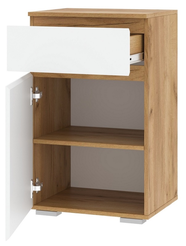 Прихожая Гретта Тумба 1С1Я ПАМИР (Крафт золотой-Белый)