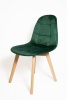 Стул Аделаида КНР (стул с бархатным сиденьем и деревянными ножками зеленый)