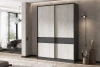 Прихожая Роджина Шкаф-купе 1800 МИФ (Дуб Крафт Белый, Графит)