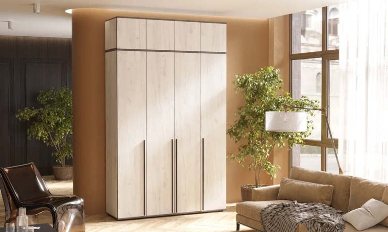 Норд Шкаф 4-х ств.(1600) МИФ (Дуб Крафт Белый)