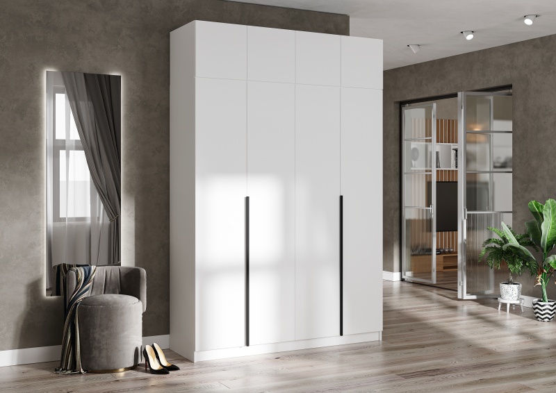 Лион ШК-03 Шкаф 4-х створчатый СТЕНД (фасад БЕЛЫЙ/корпус БЕЛЫЙ (1600*2000*550))