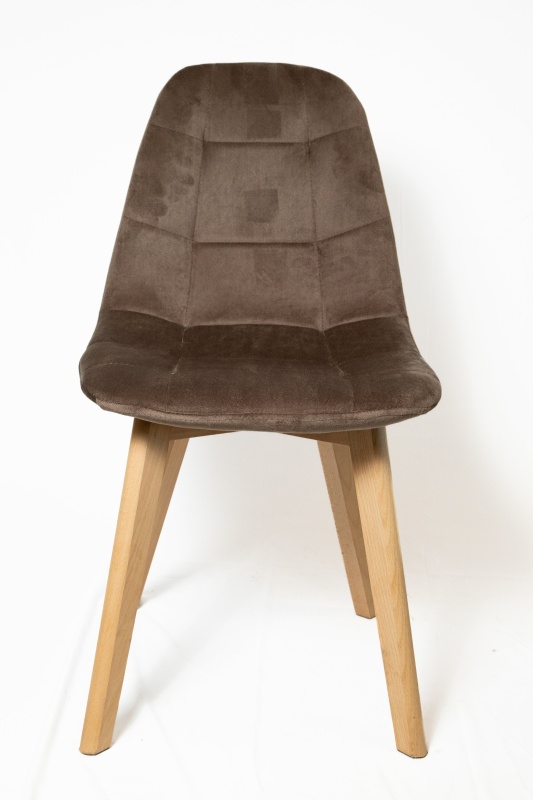 Стул Аделаида КНР (стул с бархатным сиденьем и деревянными ножками темно-коричневый)