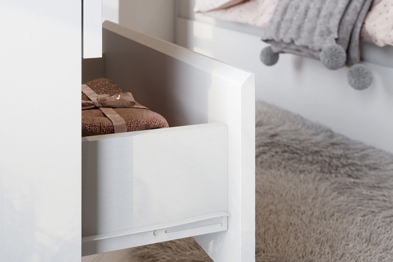 Токио Комод 4 ящ. ЛДСП SV-мебель (Белый текстурный (601х907х368))