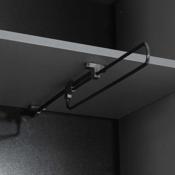 Гостиная Оливия Шкаф МДФ МИФ (Графит, Графит Софт СНЯТ)