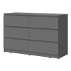 Челси Комод 1202 (6 ящиков) МИФ (Графит, графит)