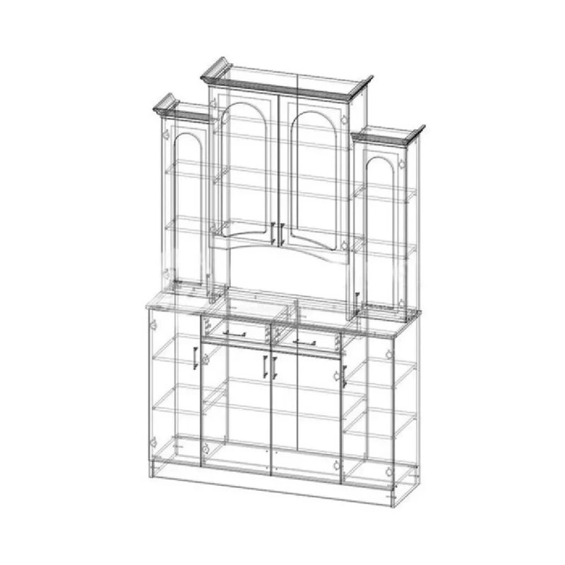 Буфет Констанция 4-х ств. МИФ (Жемчуг Шервуд)