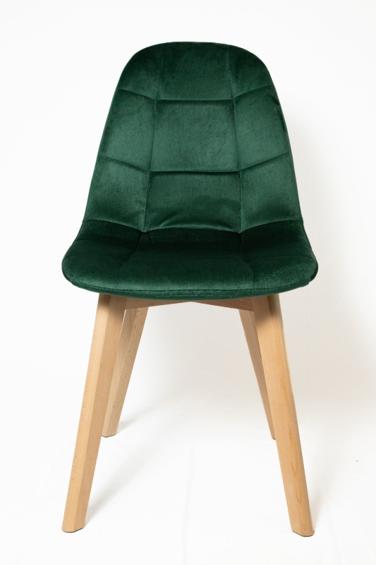 Стул Аделаида КНР (стул с бархатным сиденьем и деревянными ножками зеленый)