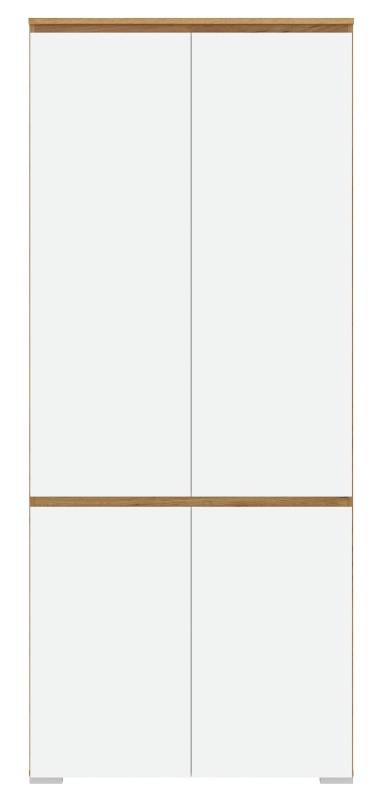 Прихожая Гретта Шкаф без зеркала 2С2ЗР ПАМИР (Крафт белый-Антрацит (900*2120*411))