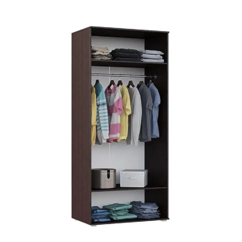 Спальный гарнитур Ким Шкаф 2-х ств. МИФ (Белый глянец холодный, венге)