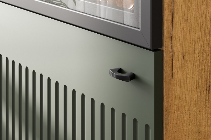 Модульная система Милан Тумба многофункциональная SV-мебель (Дуб Золотой/Олива софт)