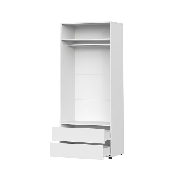 Токио Шкаф 2-х ств. 2 ящика ЛДСП SV-мебель (Белый текстурный (801*2100*516))