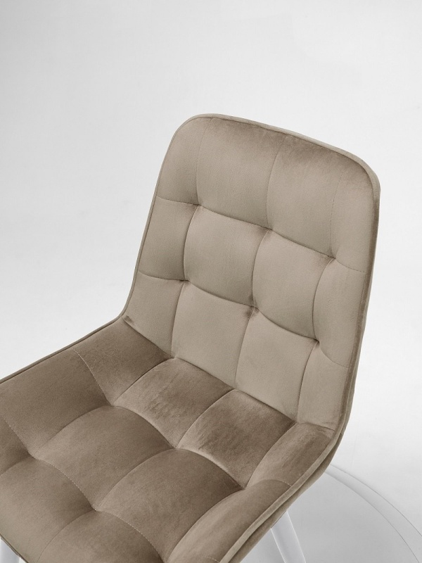 Стул Румба ПАМИР (F08 Бежевый/Белая опора)