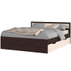 Гармония КР 604 кровать с ящиками 1600 СТЕНД/ТВД (фасад БЕЛФОРТ/корпус ВЕНГЕ (1,652х0,78х2,032))