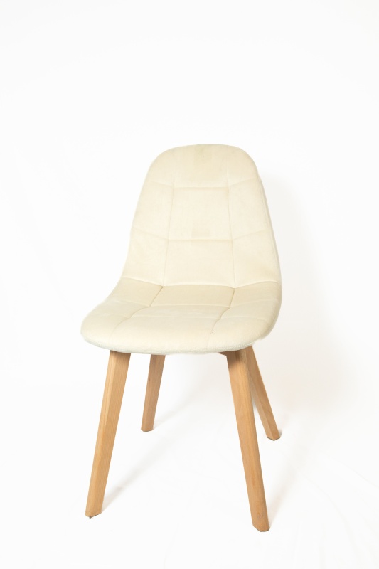 Стул Аделаида КНР (стул с бархатным сиденьем и деревянными ножками бежевый)