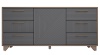 Копенгаген Комод (12 СТУЛЬЕВ) (Корпус: ЛДСП Дуб Самдал, Фасад: МДФ Серый графит)