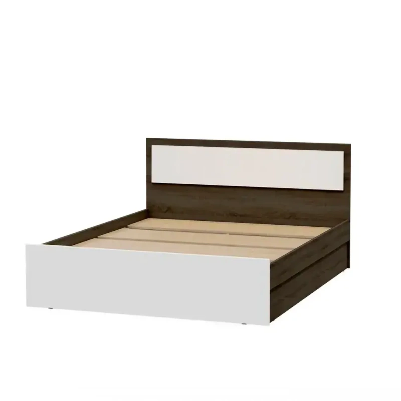 Спальный гарнитур Мартина Кровать 1400 МИФ (Белый глянец, венге)