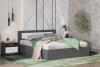 М/С Дольче Кровать двойная (1600*2000) SV-мебель (Графит/Белый (1600*2000))
