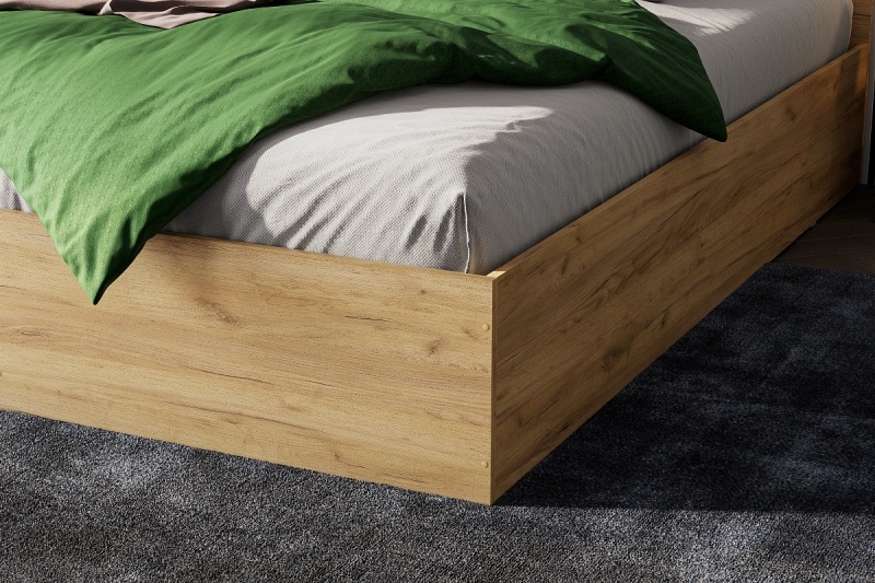 М/С Дольче Кровать двойная (1600*2000) SV-мебель (Дуб золотой/Белый (1600*2000))