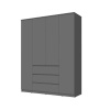 Челси Шкаф 1600 МИФ (Графит, графит)