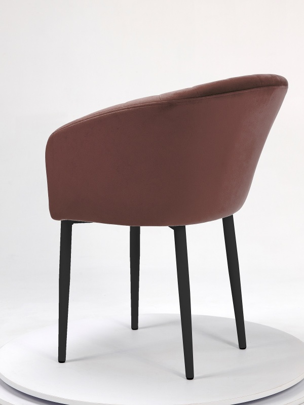 Стул Версаль ПАМИР (F62 Розовый/Черная опора)