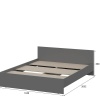 Денвер Кровать (1600*2000) SV-мебель (Графит серый)