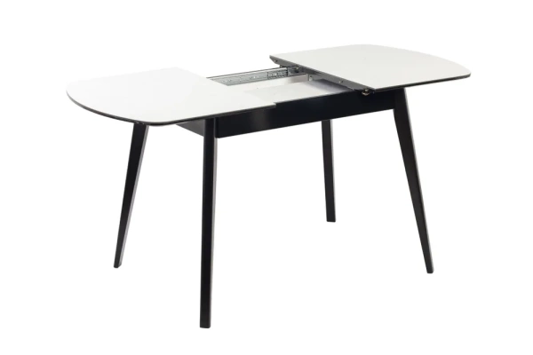 Стол Атлас стеклопластик 1200 СТОЛБУРГ (Пластик Мрамор Марквина, опоры графит (1200(+320)*800))