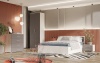 Спальный гарнитур Фиеста NEW Кровать с ПМ 1,4м МИФ (Графит/Дуб Крафт Белый)