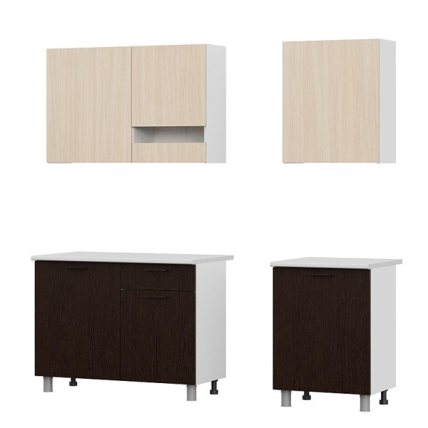 Кухонный гарнитур "Розалия" (со столешницей) SV-мебель (Белый / Дуб Млечный / Дуб Венге / Антарес СНЯТ)