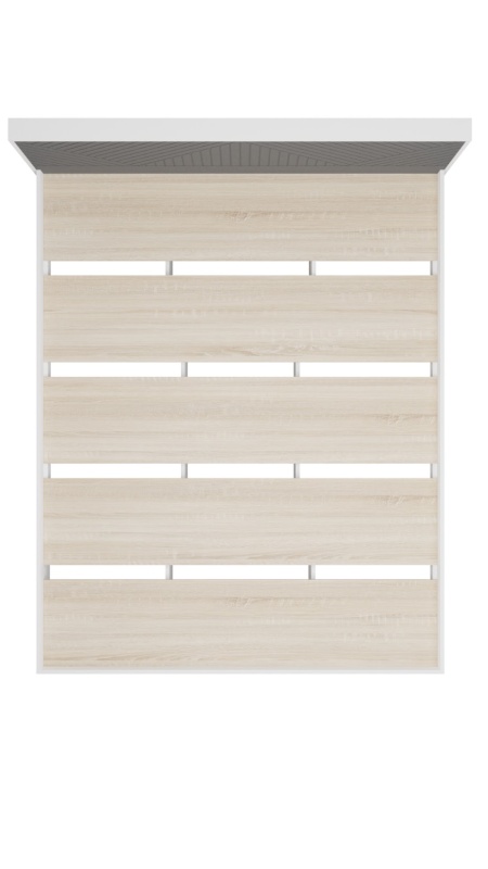 Копенгаген Парящая Кровать 1,6 с настилом (12 СТУЛЬЕВ) (Корпус: ЛДСП Белый, МДФ Серый графит)