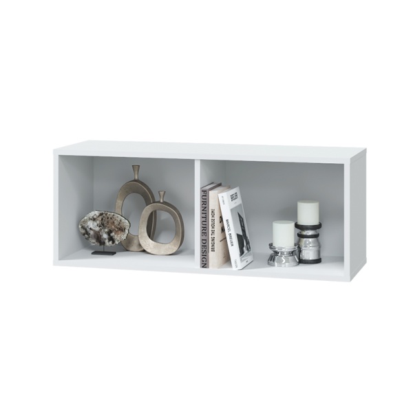 Гостиная Шарлиз Шкаф горизонтальный с 1 стеклянной дверью 900 МЛЕК (Белое сияние (902*350*320))