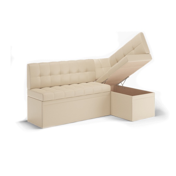 Диван угловой Остин Левый МЛЕК (экокожа Reex cream(2050*1150*880))