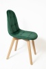 Стул Аделаида КНР (стул с бархатным сиденьем и деревянными ножками зеленый)