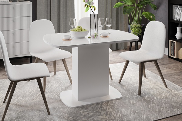 Стол обеденный Соренто-2 МЛЕК (Белый глянец,без Ф/П (1100/1420*700))