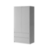 Челси Шкаф 2-х ств (2УПК) комбинированный МИФ (Белый глянец холодный, белый)