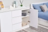 Челси Комод 1200 (2 двери 3 ящика) МИФ (Белый глянец холодный, белый)