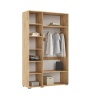 Ирис Шкаф 3-х ств.(1350) МИФ (Браш Вайт, Дуб Крафт золото)