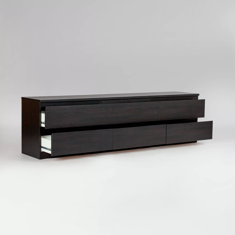 Кастор Тумба 6 ящиков СВЕДСТА (Дуб венге (1944*542*396))