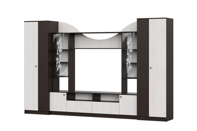 Мебель для гостиной МГС 8 (Фасад ЛДСП) SV-мебель (венге/анкор светлый)