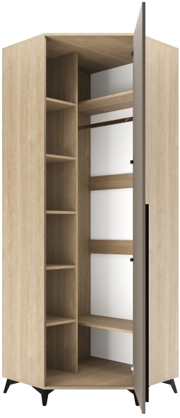 Прихожая Ева Шкаф угловой 800 1С Корпус ПАМИР (Дуб Экспресив песочный)