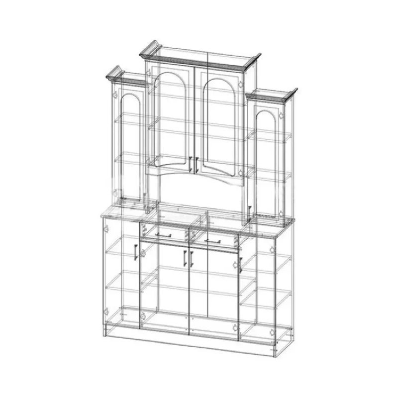 Буфет Констанция 4-х ств. МИФ (Белый матовый)