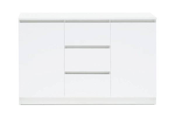 Челси Комод 1200 (2 двери 3 ящика) МИФ (Белый глянец холодный, белый)