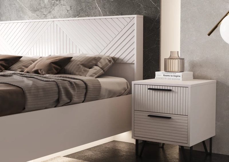 Спальный гарнитур Флэш Тумбы прикроватные (в компл. 2шт, цена указана за 1ед.) МИФ (Кашемир, Кашемир)