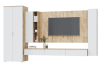 Гостиная Сканди Шкаф настенный 1 створчатый 1680 МЛЕК (Дуб бунратти/белый (316*1680*314))